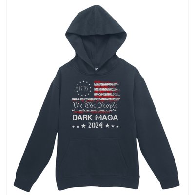 Dark Maga Trump 2024 Us Flag Vintage President Campaign Urban Pullover Hoodie