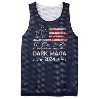 Dark Maga Trump 2024 Us Flag Vintage President Campaign Mesh Reversible Basketball Jersey Tank