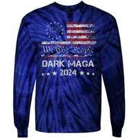 Dark Maga Trump 2024 Us Flag Vintage President Campaign Tie-Dye Long Sleeve Shirt