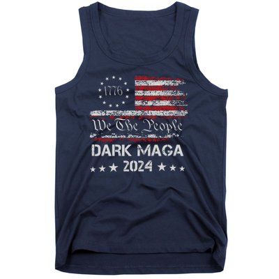 Dark Maga Trump 2024 Us Flag Vintage President Campaign Tank Top