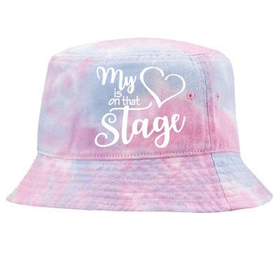 Dance Mom Tee My Heart Is On That Stage Dance Recital Gift Tie-Dyed Bucket Hat