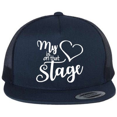 Dance Mom Tee My Heart Is On That Stage Dance Recital Gift Flat Bill Trucker Hat