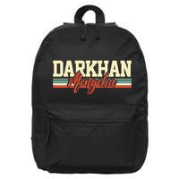 Darkhan Mongolia Travel Souvenir Retro Gift 16 in Basic Backpack