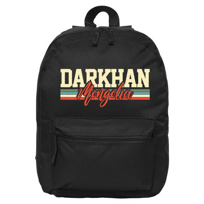 Darkhan Mongolia Travel Souvenir Retro Gift 16 in Basic Backpack