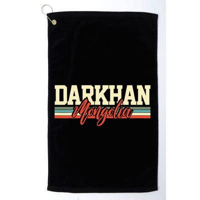 Darkhan Mongolia Travel Souvenir Retro Gift Golf Towel