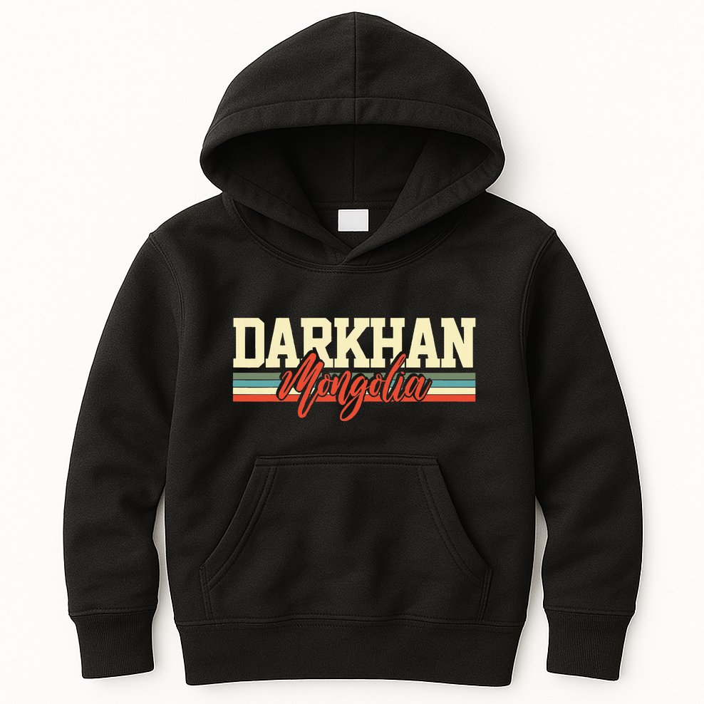 Darkhan Mongolia Travel Souvenir Retro Gift Kids Hoodie