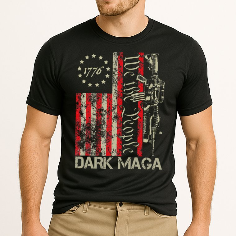 Dark Maga Trump 2024 Us Flag President Campaign Cooling Performance Crew T-Shirt