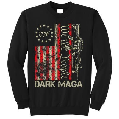 Dark Maga Trump 2024 Us Flag President Campaign Sweatshirt