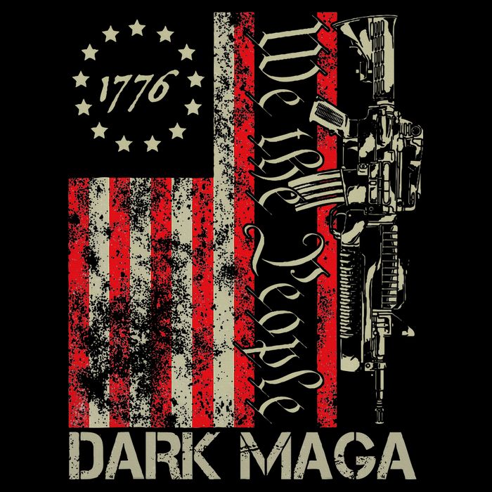 Dark Maga Trump 2024 Us Flag President Campaign Drawstring Bag