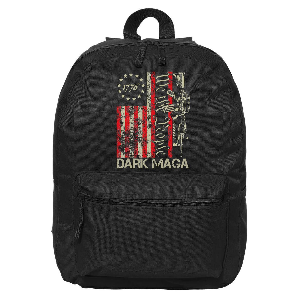 Dark Maga Trump 2024 Us Flag President Campaign 16 in Basic Backpack