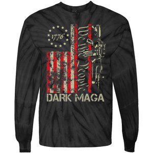 Dark Maga Trump 2024 Us Flag President Campaign Tie-Dye Long Sleeve Shirt