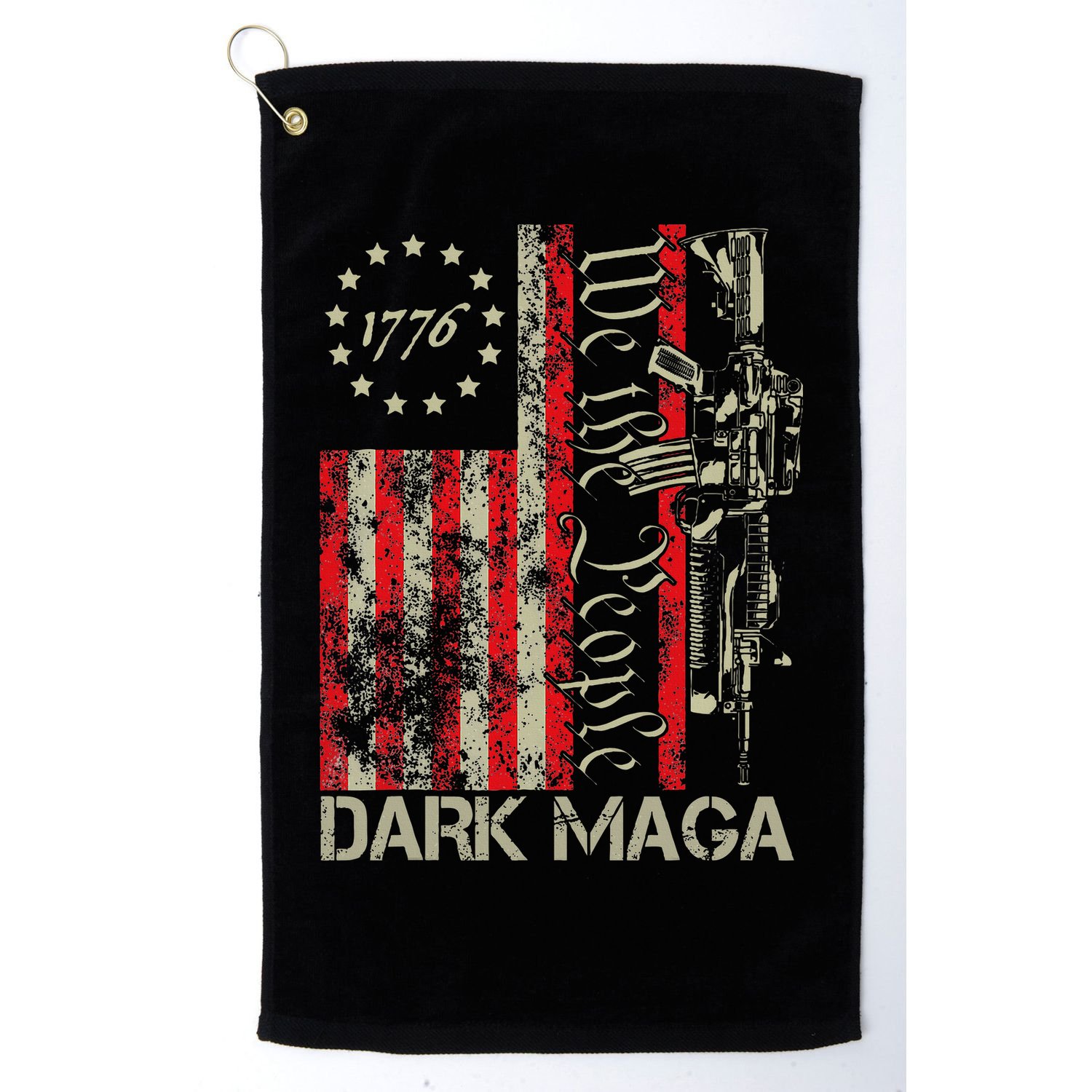 Dark Maga Trump 2024 Us Flag President Campaign Golf Towel