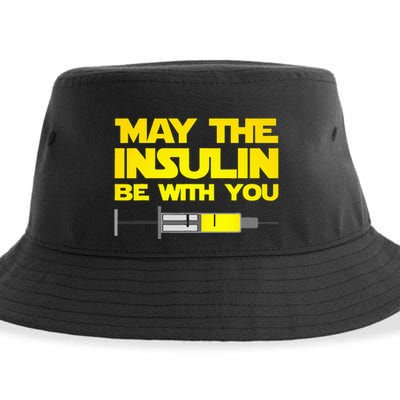Diabetes May The Insulin Be With You Gift Sustainable Bucket Hat
