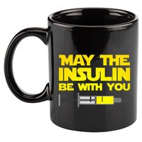 Diabetes May The Insulin Be With You Gift 11oz C Handle Ceramic Mug