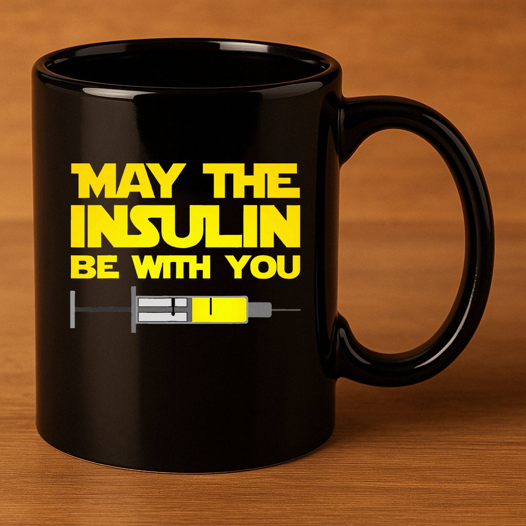 Diabetes May The Insulin Be With You Gift 11oz C Handle Ceramic Mug