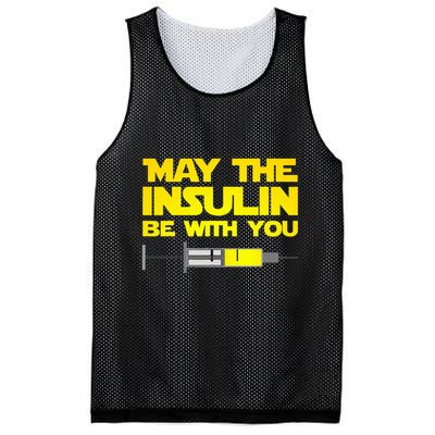 Diabetes May The Insulin Be With You Gift Mesh Reversible Basketball Jersey Tank