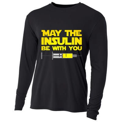Diabetes May The Insulin Be With You Gift Cooling Performance Long Sleeve Crew