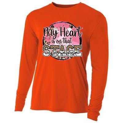 Dance Mom Tee My Heart Is On That Stage Dance Recital Meaningful Gift Cooling Performance Long Sleeve Crew