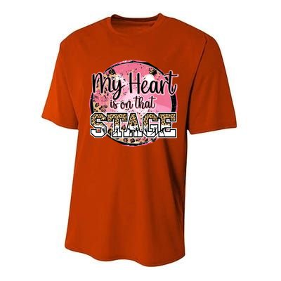 Dance Mom Tee My Heart Is On That Stage Dance Recital Meaningful Gift Performance Sprint T-Shirt