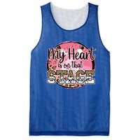 Dance Mom Tee My Heart Is On That Stage Dance Recital Meaningful Gift Mesh Reversible Basketball Jersey Tank