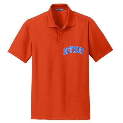 Detroit Michigan Throwback Design Classic Dry Zone Grid Polo