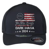 Dark Maga Trump 2024 Us Flag Vintage President Campaign Flexfit Unipanel Trucker Cap