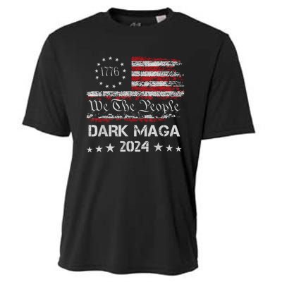 Dark Maga Trump 2024 Us Flag Vintage President Campaign Cooling Performance Crew T-Shirt