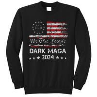 Dark Maga Trump 2024 Us Flag Vintage President Campaign Sweatshirt