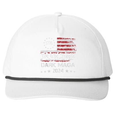 Dark Maga Trump 2024 Us Flag Vintage President Campaign Snapback Five-Panel Rope Hat