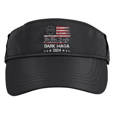 Dark Maga Trump 2024 Us Flag Vintage President Campaign Adult Drive Performance Visor