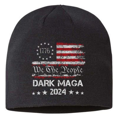 Dark Maga Trump 2024 Us Flag Vintage President Campaign Sustainable Beanie