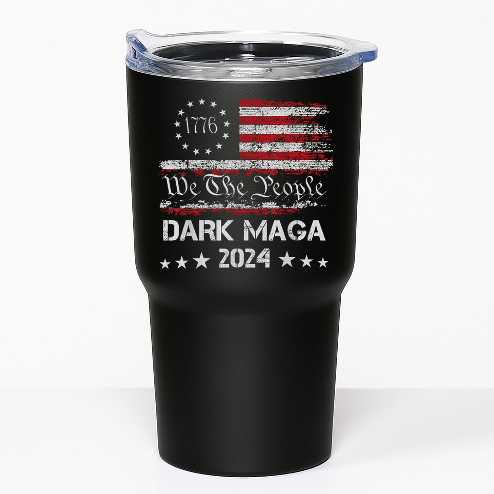 Dark Maga Trump 2024 Us Flag Vintage President Campaign Tumbler