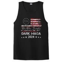 Dark Maga Trump 2024 Us Flag Vintage President Campaign PosiCharge Competitor Tank