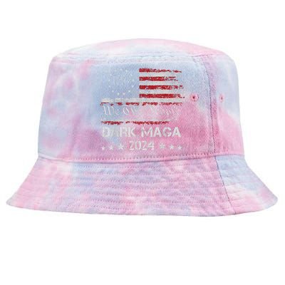 Dark Maga Trump 2024 Us Flag Vintage President Campaign Tie-Dyed Bucket Hat