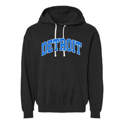 Detroit Michigan Throwback Design Classic Garment-Dyed Fleece Hoodie