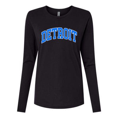 Detroit Michigan Throwback Design Classic Womens Cotton Relaxed Long Sleeve T-Shirt