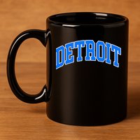 Detroit Michigan Throwback Design Classic 11oz C Handle Ceramic Mug