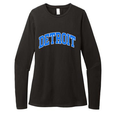 Detroit Michigan Throwback Design Classic Womens CVC Long Sleeve Shirt