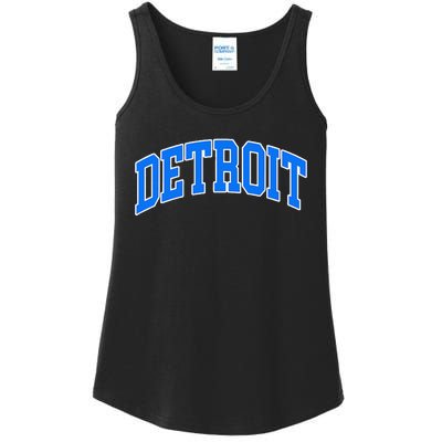 Detroit Michigan Throwback Design Classic Ladies Essential Tank