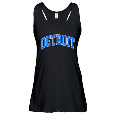 Detroit Michigan Throwback Design Classic Ladies Essential Flowy Tank