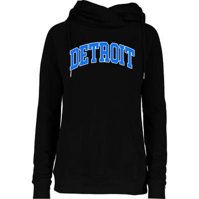 Detroit Michigan Throwback Design Classic Womens Funnel Neck Pullover Hood