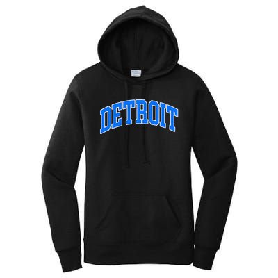 Detroit Michigan Throwback Design Classic Women's Pullover Hoodie