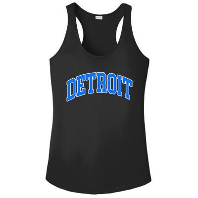 Detroit Michigan Throwback Design Classic Ladies PosiCharge Competitor Racerback Tank