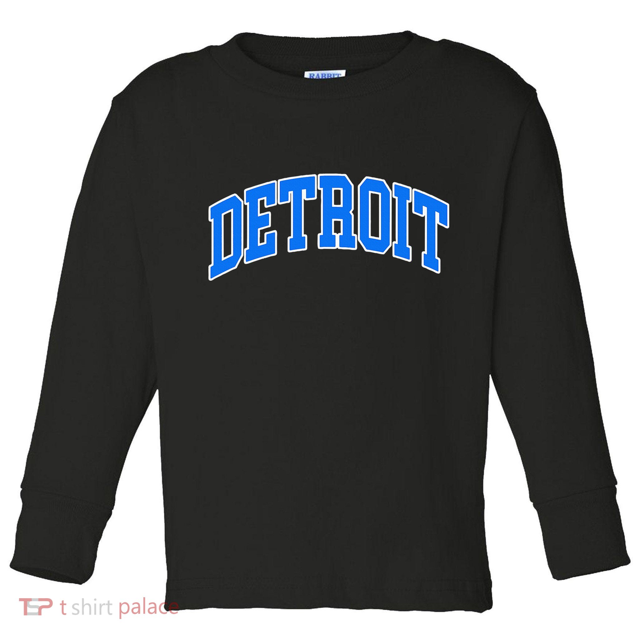 Detroit Michigan Throwback Design Classic Toddler Long Sleeve Shirt