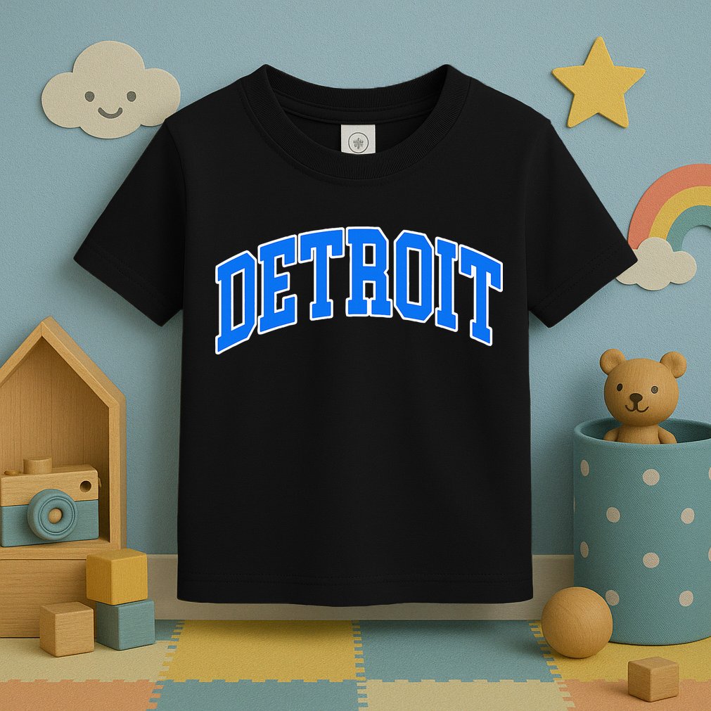 Detroit Michigan Throwback Design Classic Toddler T-Shirt