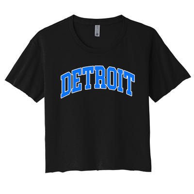 Detroit Michigan Throwback Design Classic Women's Crop Top Tee