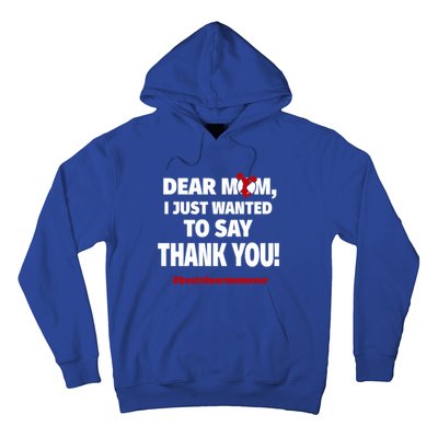 Dear Mom Thank You Gift Best Cheer Mom Ever Gift Hoodie