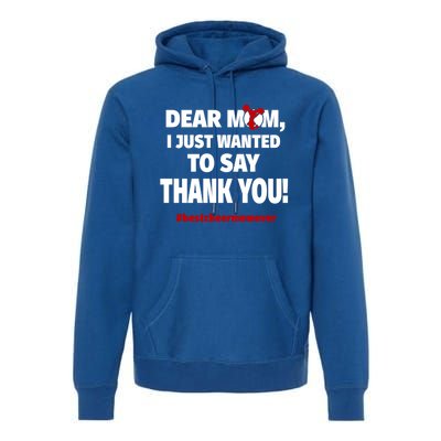 Dear Mom Thank You Gift Best Cheer Mom Ever Gift Premium Hoodie