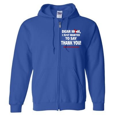 Dear Mom Thank You Gift Best Cheer Mom Ever Gift Full Zip Hoodie