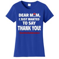 Dear Mom Thank You Gift Best Football Mom Ever Gift Women's T-Shirt